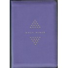 NLT Giant Print Compact - Diamond Lavender Zippered Leather-like